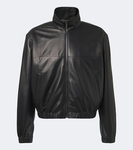 Leather blouson jacket - Saint Laurent - Modalova