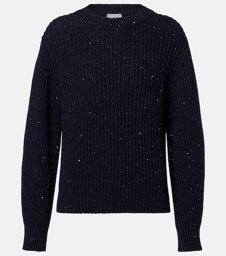 Sequined cashmere and wool-blend sweater - Brunello Cucinelli - Modalova
