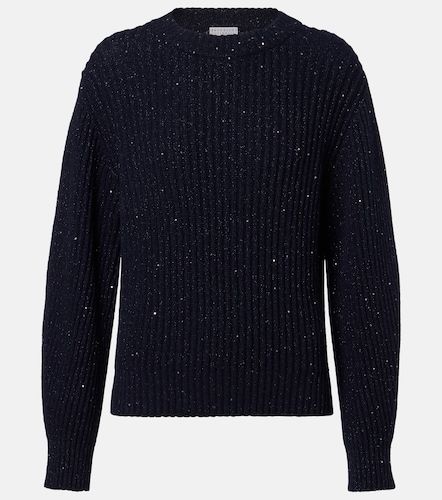 Sequined cashmere and wool-blend sweater - Brunello Cucinelli - Modalova