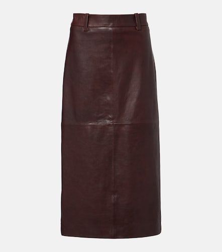 Leather midi skirt - Brunello Cucinelli - Modalova