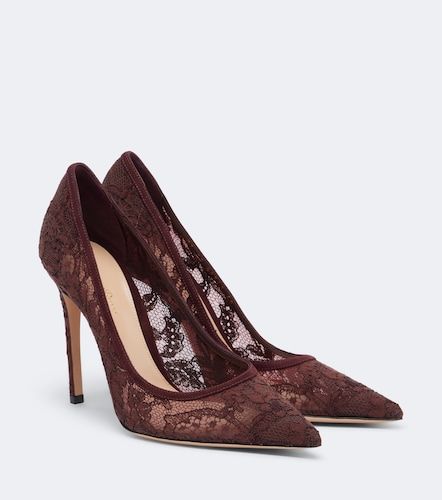 Pumps Claudia aus Spitze mit Veloursleder - Gianvito Rossi - Modalova
