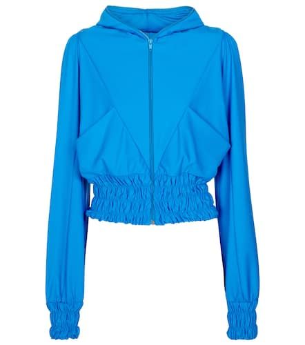 Smocked hooded track jacket - Marine Serre - Modalova