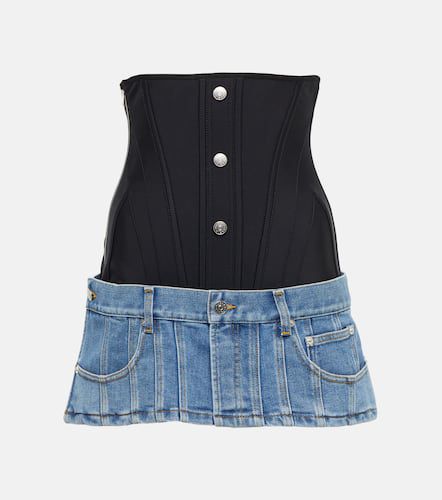 Mugler Corset denim miniskirt - Mugler - Modalova