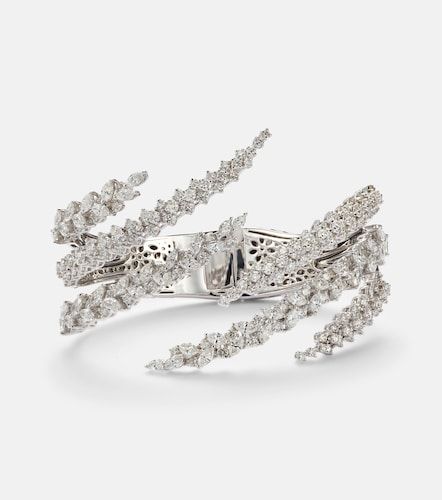 Y-Couture 18kt white gold bangle with diamonds - Yeprem - Modalova