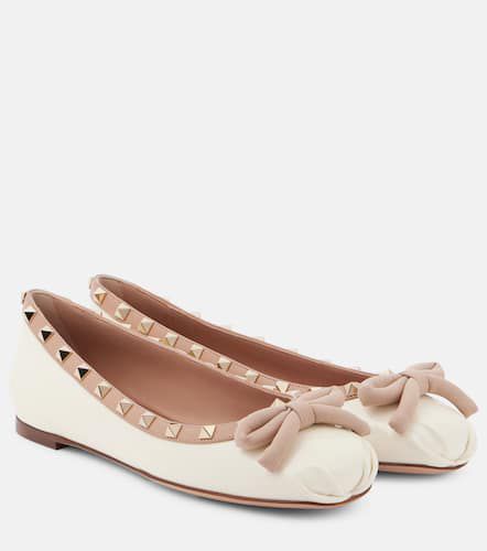 Rockstud leather ballet flats - Valentino Garavani - Modalova