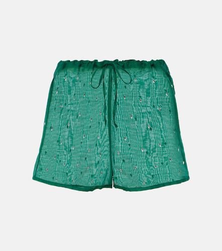 OsÃ©ree Gem crystal-embellished cotton and silk shorts - Oseree - Modalova