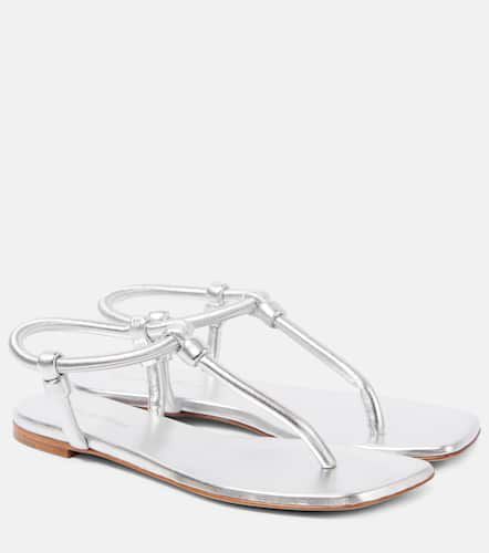 Juno metallic leather thong sandals - Gianvito Rossi - Modalova