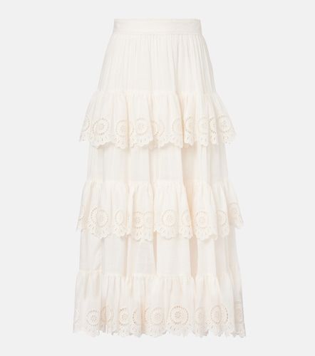 Falda midi Lucky de algodón bordada - Zimmermann - Modalova