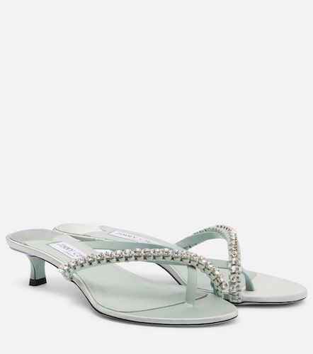 Sandali infradito Dila 35 in pelle e raso - Jimmy Choo - Modalova