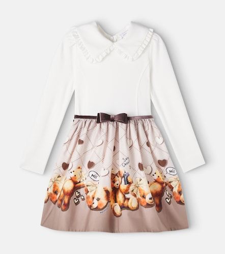 Vestido en mezcla de algodón estampado - Monnalisa - Modalova