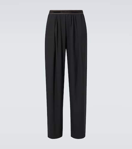 Logo embroidered wide-leg pants - Acne Studios - Modalova