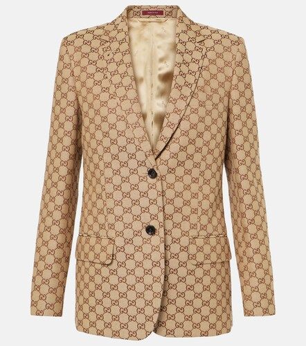 Gucci Blazer de lona GG - Gucci - Modalova