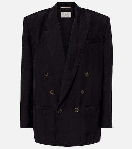 Blazer cruzado de seda - Saint Laurent - Modalova