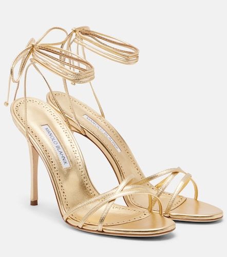 Leva 105 metallic leather sandals - Manolo Blahnik - Modalova