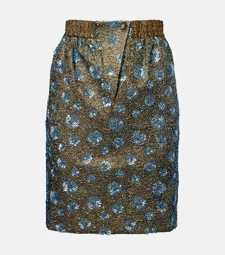 Floral sequined pencil skirt - Jacques Wei - Modalova