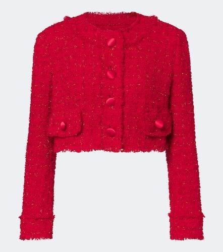 Cropped cotton-blend tweed jacket - Dolce&Gabbana - Modalova