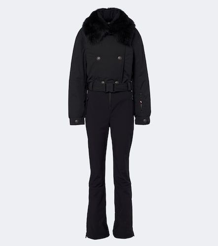 Tuta da sci con shearling e cintura - Moncler Grenoble - Modalova