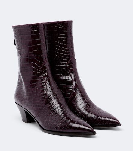 Brunswick croc-effect leather ankle boots - Aquazzura - Modalova