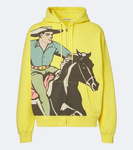 Printed cotton jersey hoodie - JW Anderson - Modalova