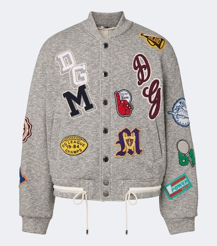 Giacca varsity in cotone con patch - Dolce&Gabbana - Modalova