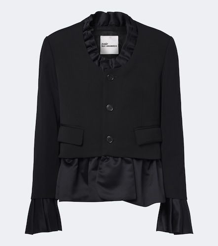 Ruffled peplum wool jacket - Noir Kei Ninomiya - Modalova