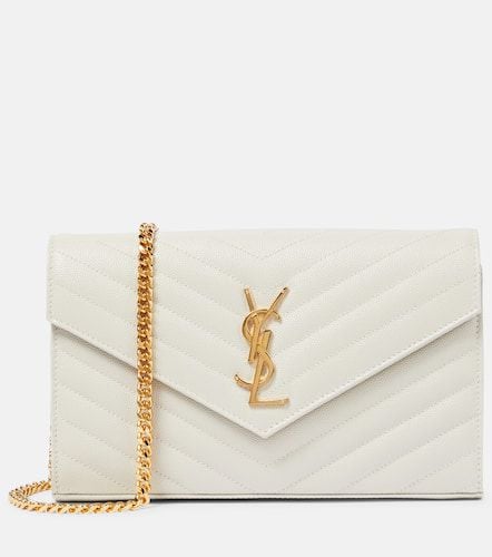 Cassandre matelassÃ© leather wallet on chain - Saint Laurent - Modalova