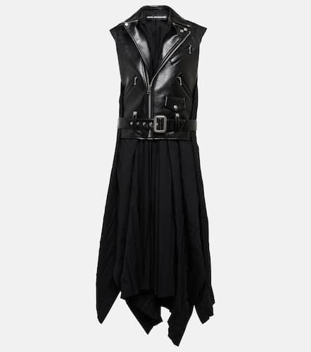 Maxi dress with faux leather vest - Junya Watanabe - Modalova