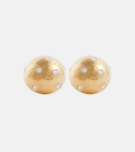 Dome embellished clip-on earrings - Saint Laurent - Modalova