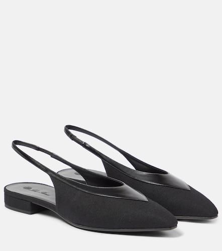 Rebecca leather-trimmed slingback flats - Loro Piana - Modalova