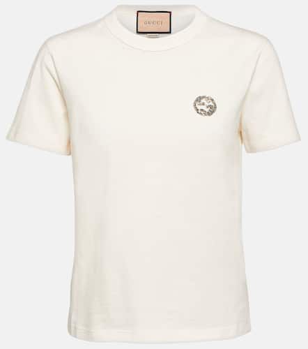 Camiseta de jersey de algodón adornada - Gucci - Modalova