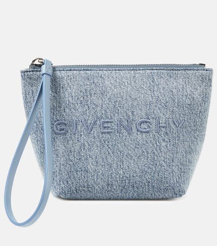 Pouch Mini de denim con logo - Givenchy - Modalova