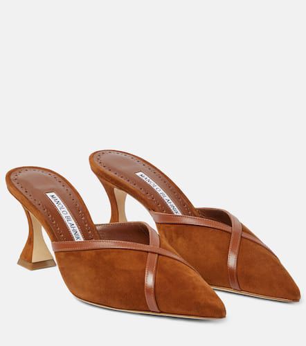 Manolo Blahnik Sahsia suede mules - Manolo Blahnik - Modalova