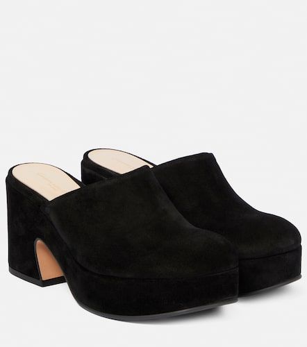 Mules Lyss in suede con plateau - Gianvito Rossi - Modalova