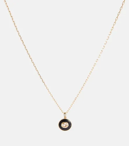 Collar Interlocking G de oro de 18 ct con ónix y diamantes - Gucci - Modalova