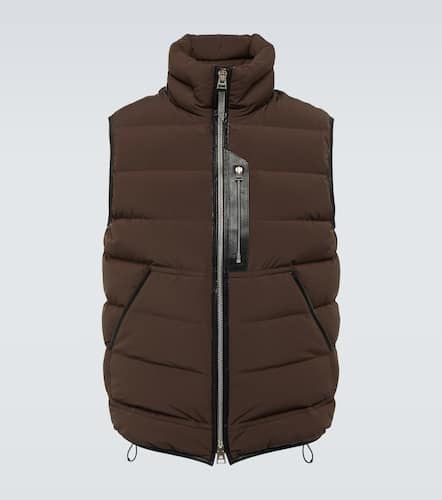 Tom Ford Leather-trimmed down vest - Tom Ford - Modalova