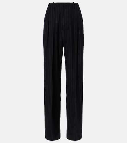 Pinstripe wool-blend wide-leg pants - Plan C - Modalova