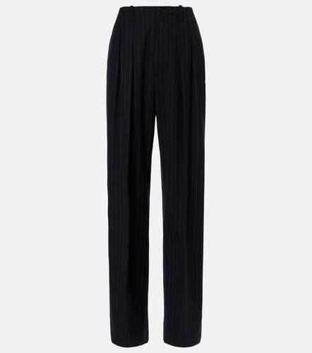 Pinstripe wool-blend wide-leg pants - Plan C - Modalova