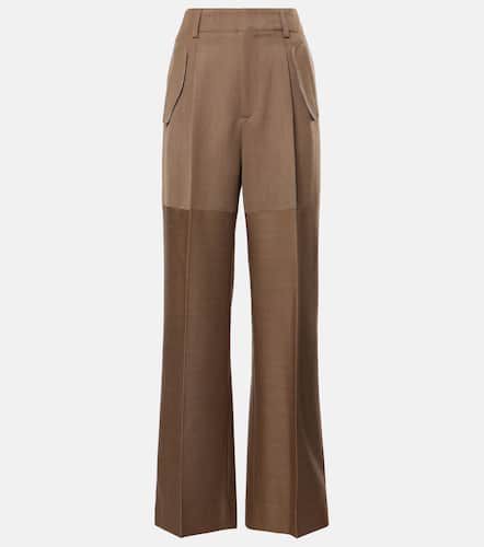 Paneled wool wide-leg pants - Victoria Beckham - Modalova