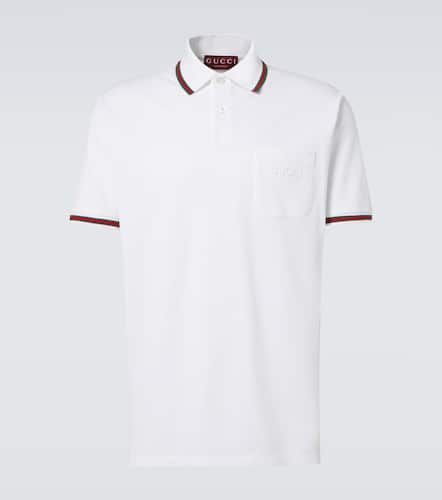 Polo Web Stripe en coton mélangé - Gucci - Modalova