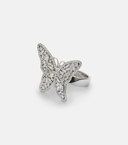 Bold Butterfly Medium 18kt white gold ring with diamonds - Suzanne Kalan - Modalova