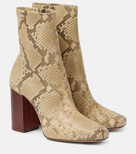 ChloÃ© Ambre snake-effect leather ankle boots - Chloe - Modalova