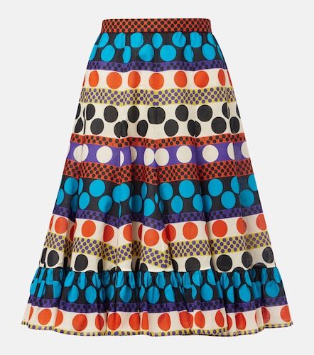 Falda midi de algodón estampada - Valentino - Modalova