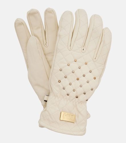 Glisten studded leather ski gloves - Goldbergh - Modalova