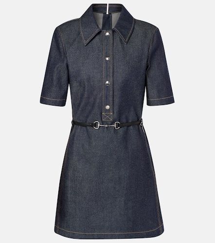 Vestido corto de denim con Horsebit - Gucci - Modalova