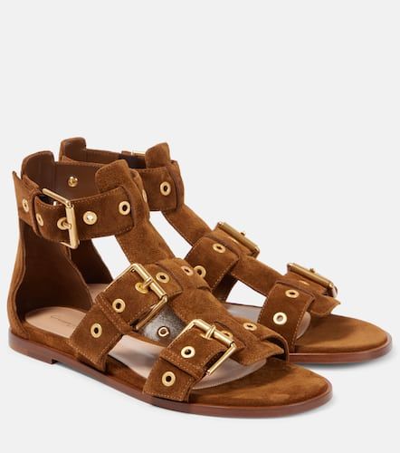 Sandalen aus Veloursleder - Gianvito Rossi - Modalova