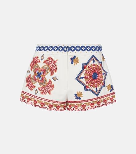 Embroidered cotton-blend shorts - Farm Rio - Modalova