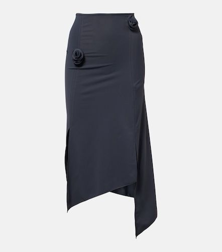 Gonna midi in jersey con applicazioni floreali - Coperni - Modalova