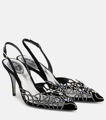 Embellished suede slingback pumps - Rene Caovilla - Modalova