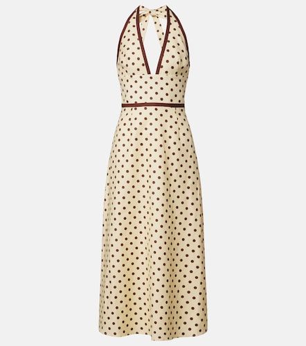 Abito midi Bowie in lino e cotone a pois - Posse - Modalova