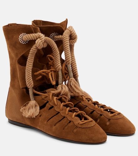 Liade suede lace-up ankle boots - Isabel Marant - Modalova